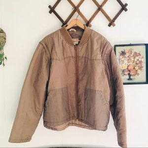 Vintage Zip Off Sleeve Bomber Jacket